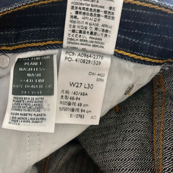 Levi's Low Pro Pinstripe Straight Leg Mid Rise Jean - 27W 30L - IRR - Read Desc! - Picture 5 of 7